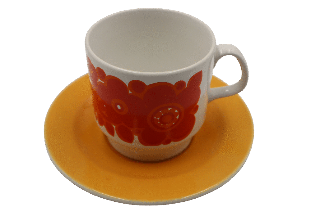 stafforshire-potteries-orange-cup-saucer-plate
